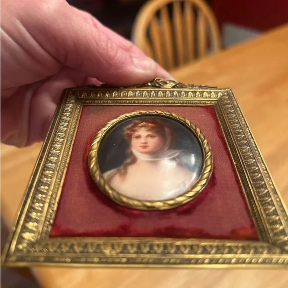 Antique 19th century miniature painting - Picture 3 of 4